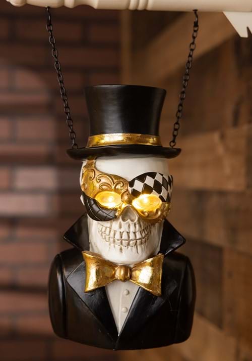 10.5" Masquerade Skeleton W/ LED Eyes Arrow Figure