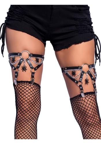 Spider Studded Thigh High Garter