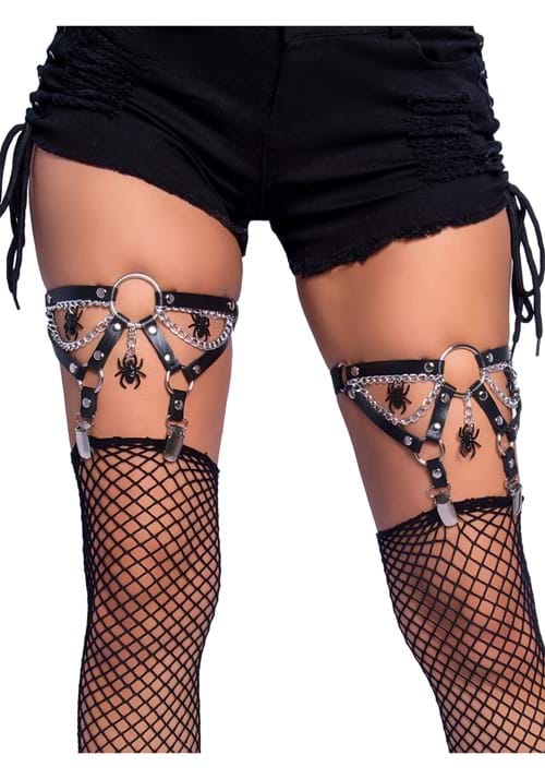 Spider Studded Thigh High Garter