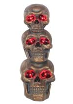 27.5" Bronze Light Up Stack of Skulls Alt 1
