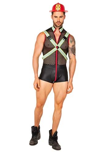 Mens Sexy Fireman Fever Costume