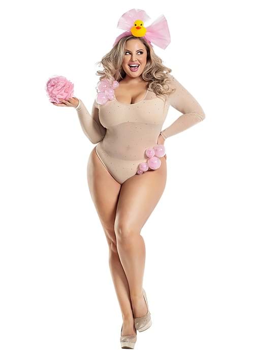 Womens Sexy Plus Size Bubble Bath Babe Costume