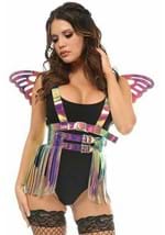 2 Piece Rainbow Gold Holo Harness & Skirt Set Alt 1