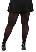 Women's Plus Opaque Black Tights Alt 1