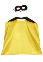 Adult Superhero Black and Yellow Costume Cape Set Alt 4