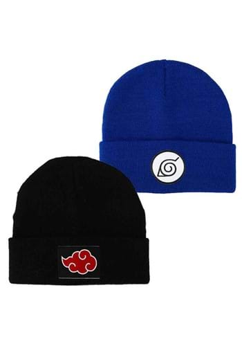 Naruto Hidden Leaf Village Akatsuki Combo Cuff Beanies
