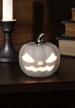 3 Inch White Ceramic LED Jack O Lantern