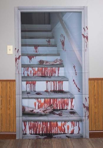 71 Inch Bloody Horror Stairwell Curtain Decoration
