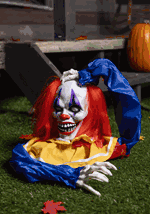 Animated Head Popping Clown Ground Breaker Prop