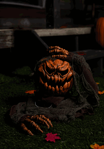 Animated Head Popping Pumpkin Ground Breaker Decoration