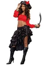 Women's Red Ruffled Crop Renaissance Peasant Costume Accesso