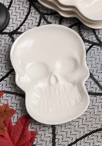Set of 4 Iridescent Skull Shaped Plates