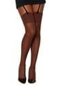 Womens Espresso Sheer Solid Top Thigh High Stockings
