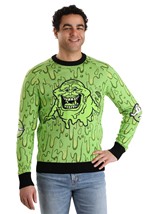 Adult Slimy Salutations Slimer Ghostbusters Sweate Alt 2