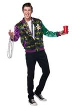Adult Mardi Gras Sequin and Velour Varsity Bomber  Alt 1