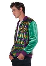 Adult Mardi Gras Sequin and Velour Varsity Bomber  Alt 2