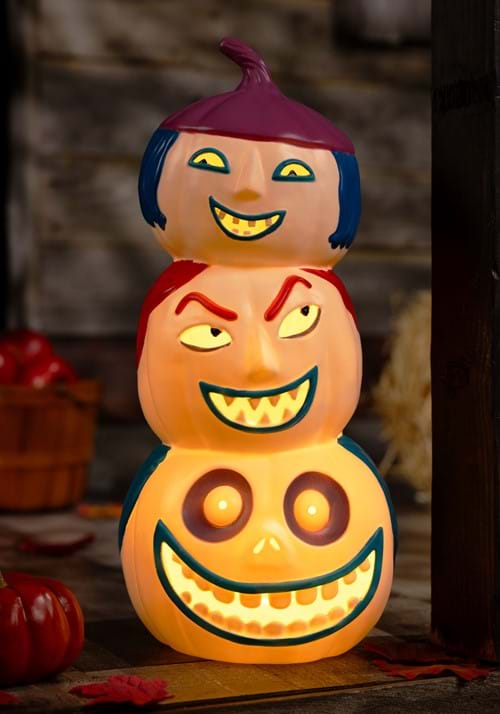 18 Inch Lock, Shock and Barrel Light-Up Pumpkins Decoration