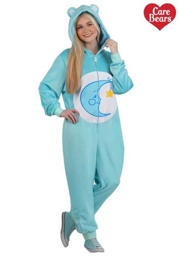 Adult Bedtime Bear Care Bears Costume Onesie Alt 1