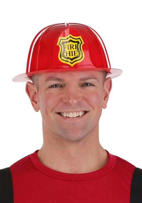 Adult Red Firefighter Costume Helmet