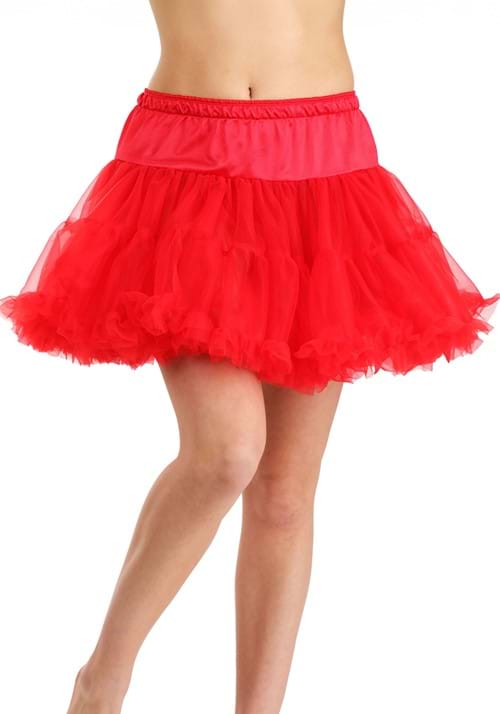 Womens Short Red Costume Petticoat