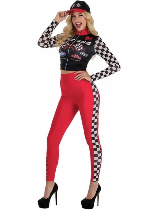 Womens Race Car Driver Suit Costume