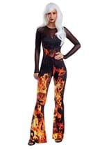 Womens Flame Jumpsuit Costume