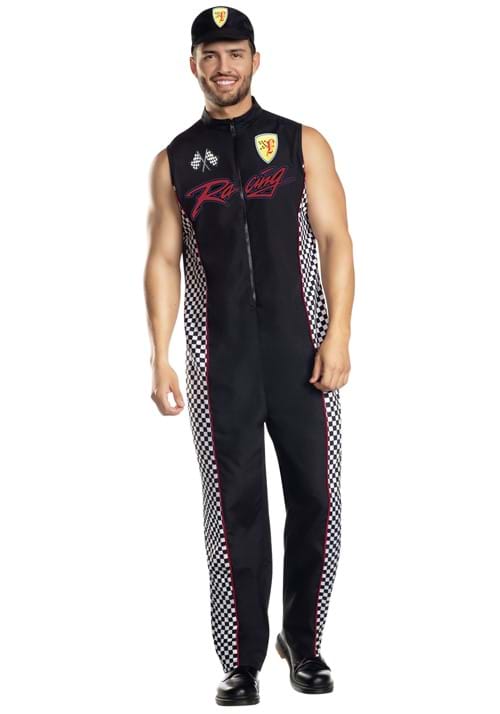 Mens Formula Racer Uniform Costume