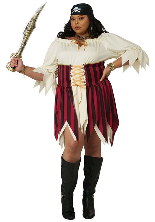 Plus Size Sultry Sea Pirate Costume for Women