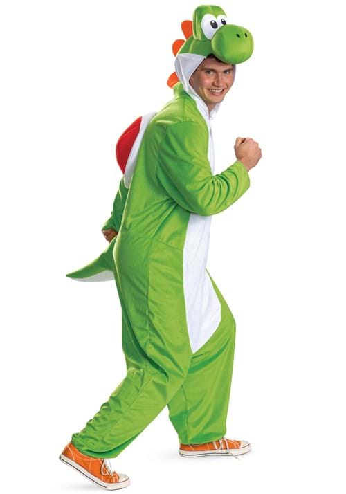 Adult Super Mario Yoshi Hooded Jumpsuit