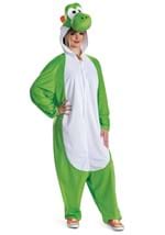 Adult Super Mario Yoshi Hooded Jumpsuit Alt 1