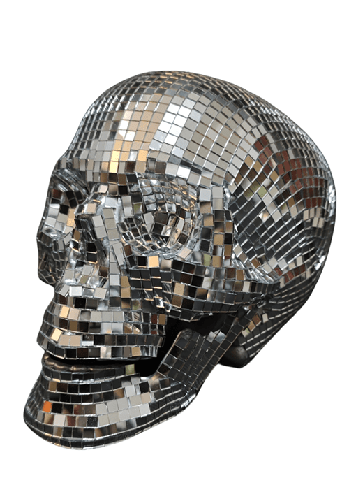 6 Inch Disco Skull Decoration